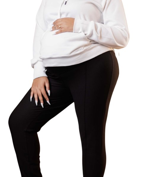 Maternity leggings pants-Black-34 in - L