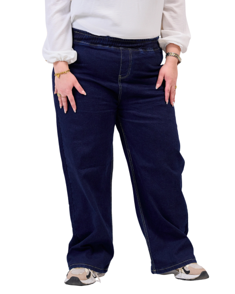 plus size wide-leg pants -dark-48