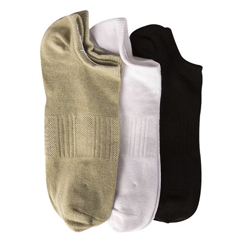 A Pack Of 3 Pieces LowCut Plain Socks MultiColoure
