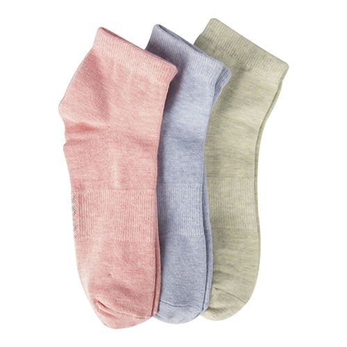 A Pack Of 3 Pieces Short Plain Socks MultiColoure