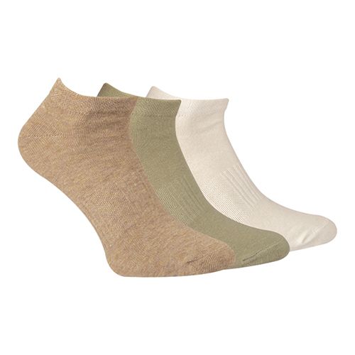 A Pack Of 3 Pieces Ankle Plain Socks MultiColoure-mix colour-36