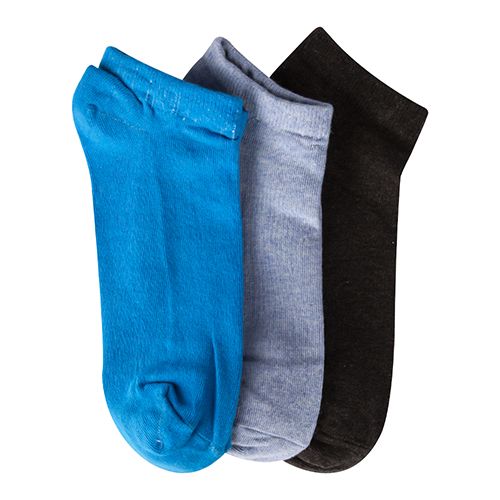 A Pack Of 3 Pieces Ankle Plain Socks MultiColoure