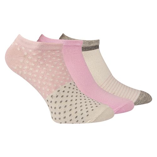 A Pack Of 3 Pieces Ankle Printed Socks MultiColoure-mix colour-36