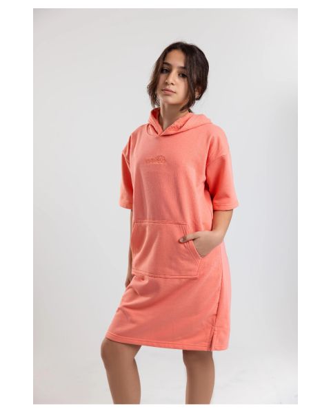 Red Hooded Dress-Pink-4 yrs