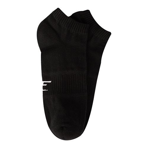LowCut Plain Socks Liner Heel And Toe Black For Men-Black-44