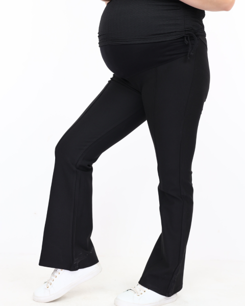 Maternity flared pants -Black-34 in - L