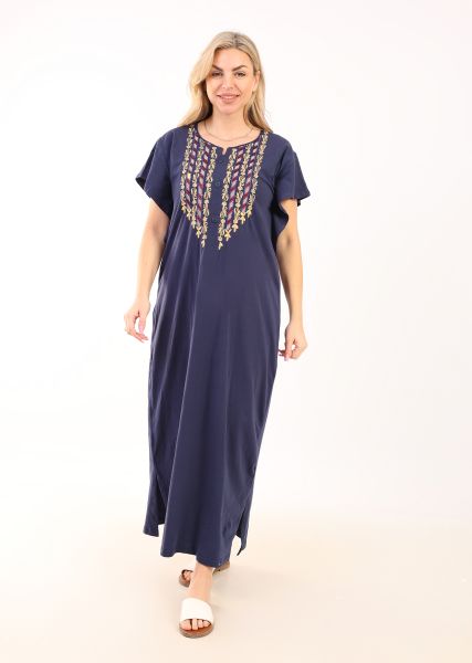Summer Maxi Abaya | Home Wear for Women-Blue-M