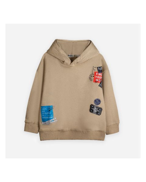  printed hoodie-Beige-4 yrs