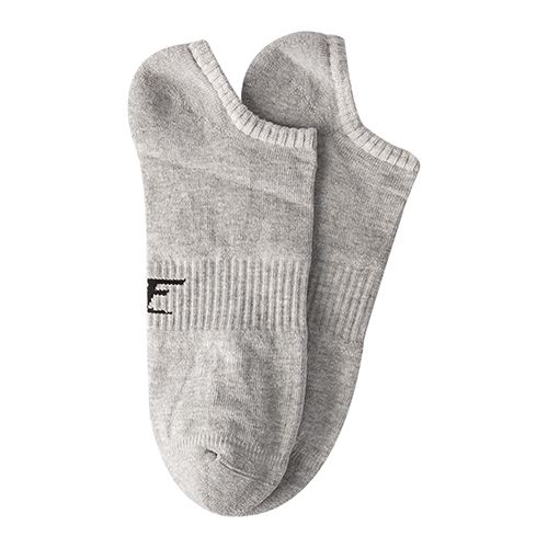 LowCut Plain Socks Liner Heel And Toe Grey For Men-Gray-40