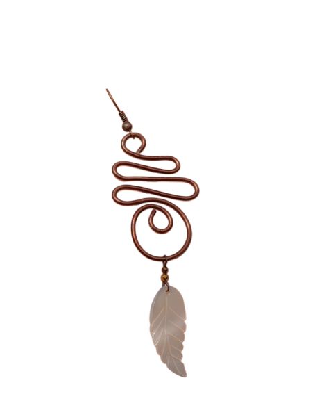 Handcrafted feather sell earring 