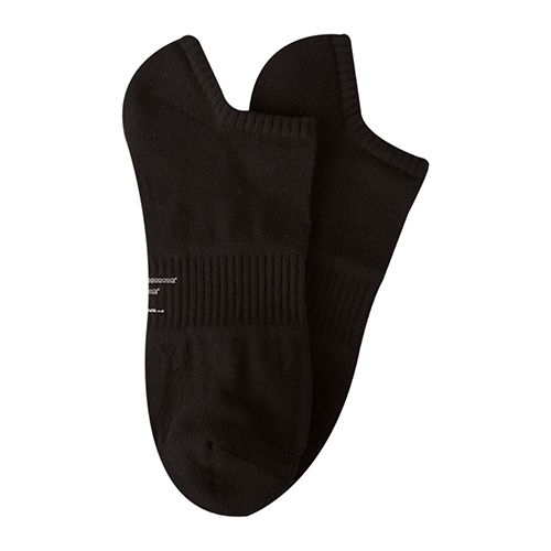 LowCut Plain Socks Liner Heel And Toe Black For Men-Black-40
