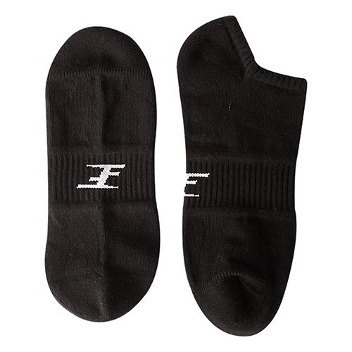 LowCut Plain Socks Liner Heel And Toe Black For Men