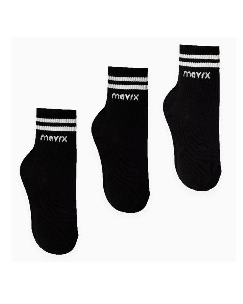 Pack of 3 pairs of Long Socks (mint / white / lime)