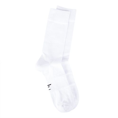 Long Plain Socks Liner Heel And Toe White For Men