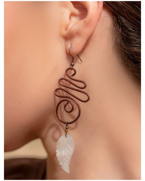 Handcrafted feather sell earring 