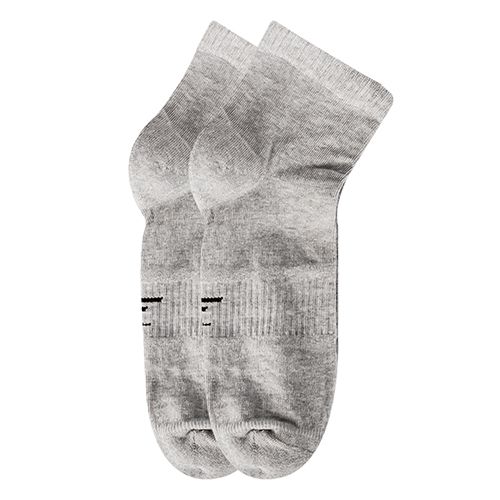 Short Plain Socks Liner Heel And Toe Grey For Men-Gray-40