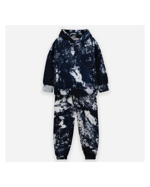 Tie-Dye Hoodie Set-4 yrs-Navy & Blue