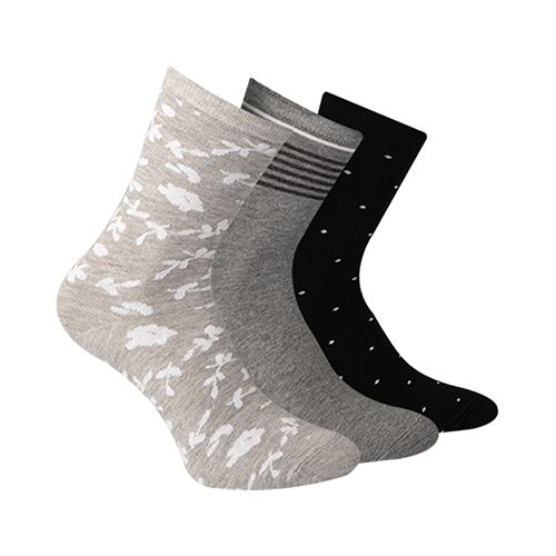 A Pack Of 3 Pieces Long Printed Socks MultiColoure-mix colour-36