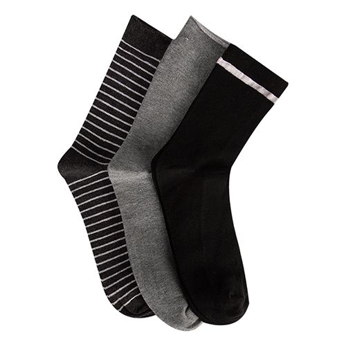 A Pack Of 3 Pieces Long Printed Socks MultiColoure-mix colour-36