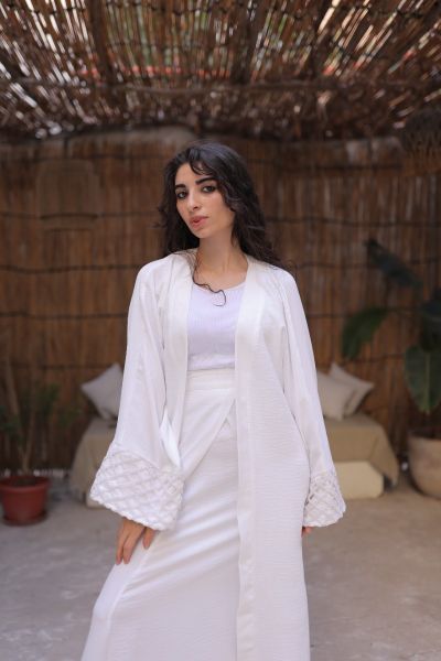 Comfy Wrap Skirt-White-One Size