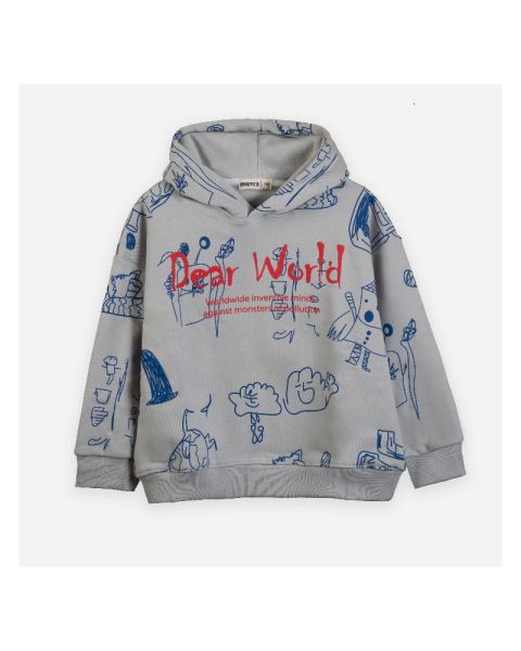  printed hoodie-Gray-4 yrs