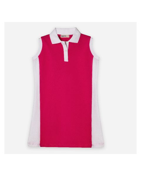 Polo dress pink x white