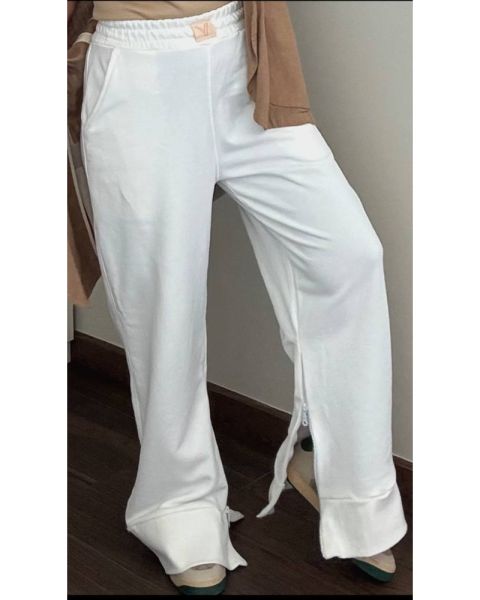Wide-Leg Split Hem Pants 