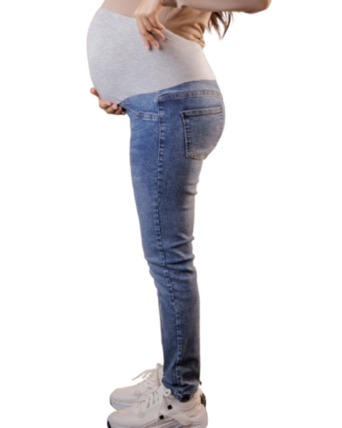 maternity skinny jeans-baby blue-34 in - L