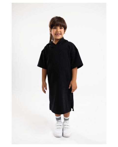 Red Hooded Dress-Black-4 yrs