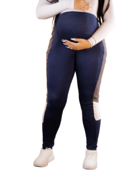 maternity stretch pants -Petrol-L