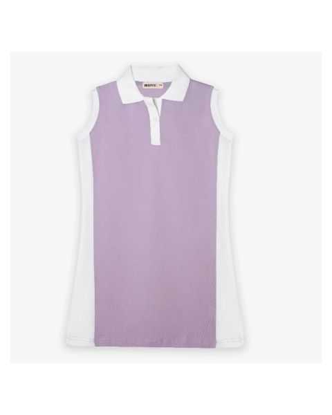 Polo dress pink x white-Lilac-4 yrs