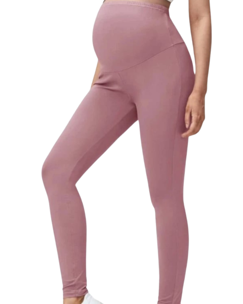 maternity stretch pants -Pink-L