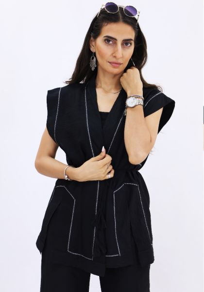 Sleek Black Vest
