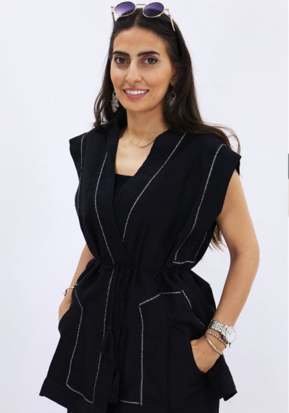 Sleek Black Vest
