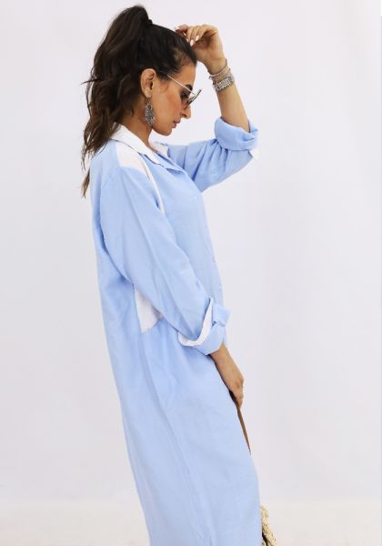 Oversized linen Shirt Dress