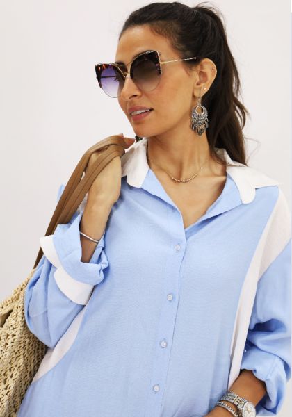Oversized linen Shirt Dress