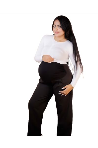 maternity formal pants-Black-34 in - L