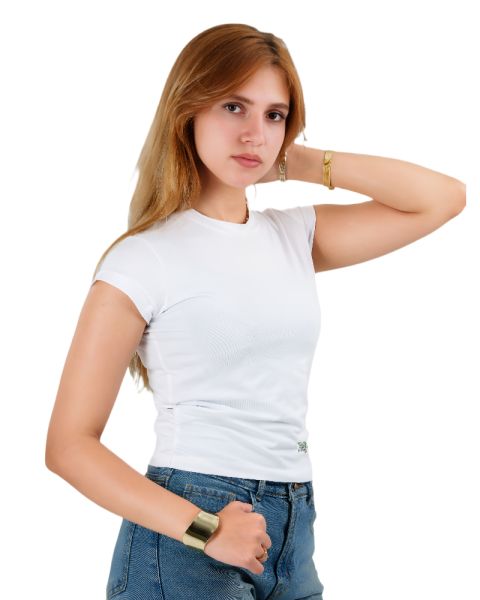 Plein De Vie bodycon top -White-S