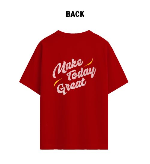Unisex Make Today Great Burgundy Tee-Red-S