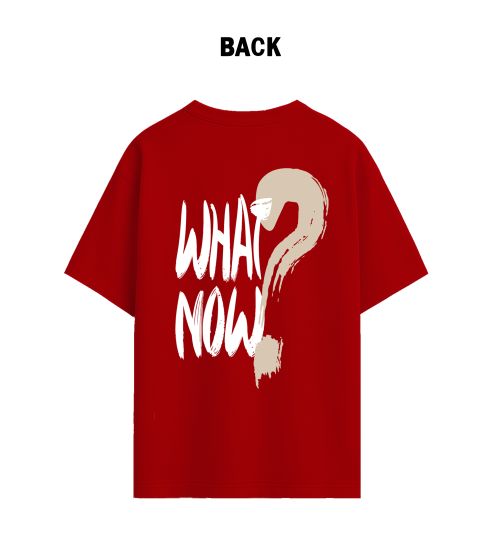 Unisex What Now? Burgundy Tee-Red-S