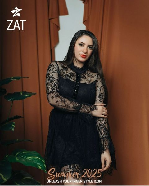 Midnight lace elegance dress