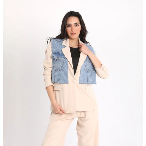 Denim Accented Blazer