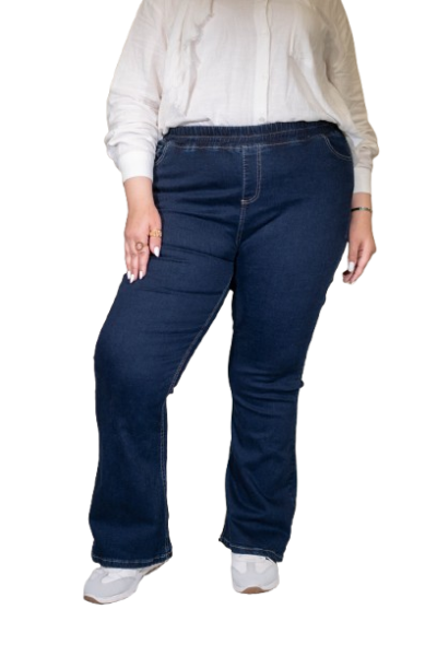 plus size flared pants-dark-48