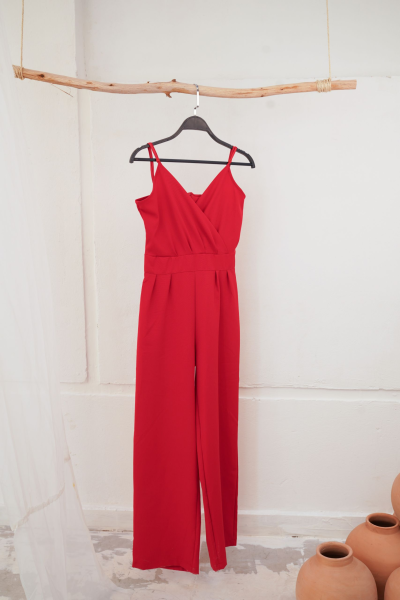 Jump suit -Red-S