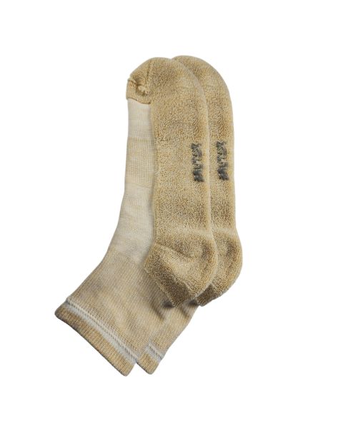 Short Plain Socks Half Terry For Women -Beige-36