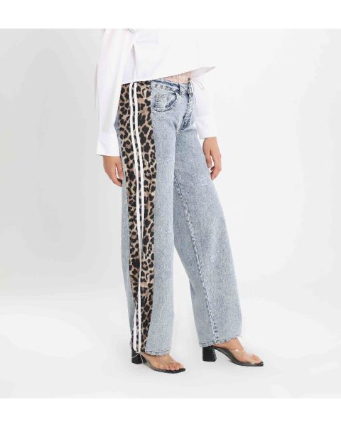 Fearless Fashion Denim Pants-Beige-S