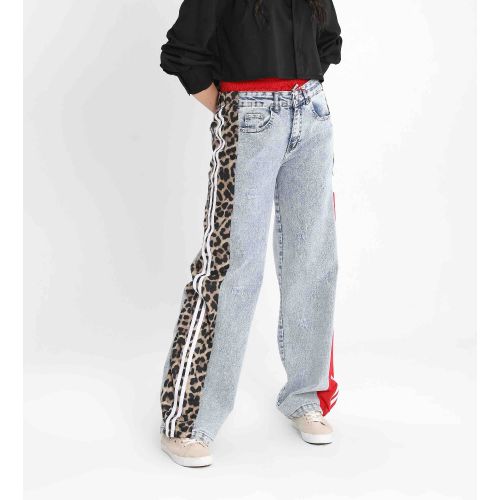 Fearless Fashion Denim Pants-Red-S