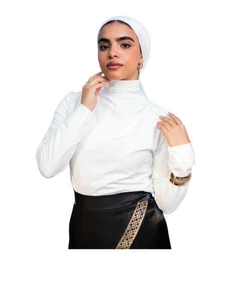  Draped Seamless Top in Off White 