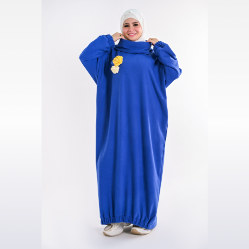 Hoodie Dress-Blue-One Size