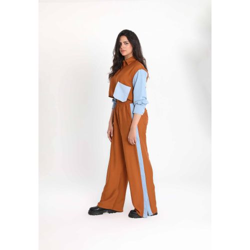 Fusion Fashion Suit-Brown-S